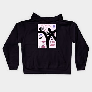 Kids Separated by Arrow Stick Figure Kids Hoodie